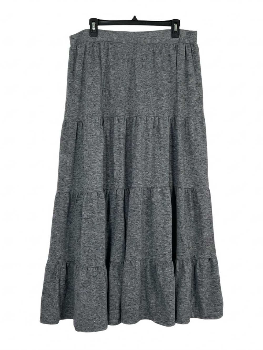 Pre Loved Classic Tiered Maxi Plus Size Skirt - Gray Shein 3XL